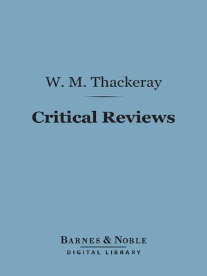 cover image of Critical Reviews (Barnes & Noble Digital Library)